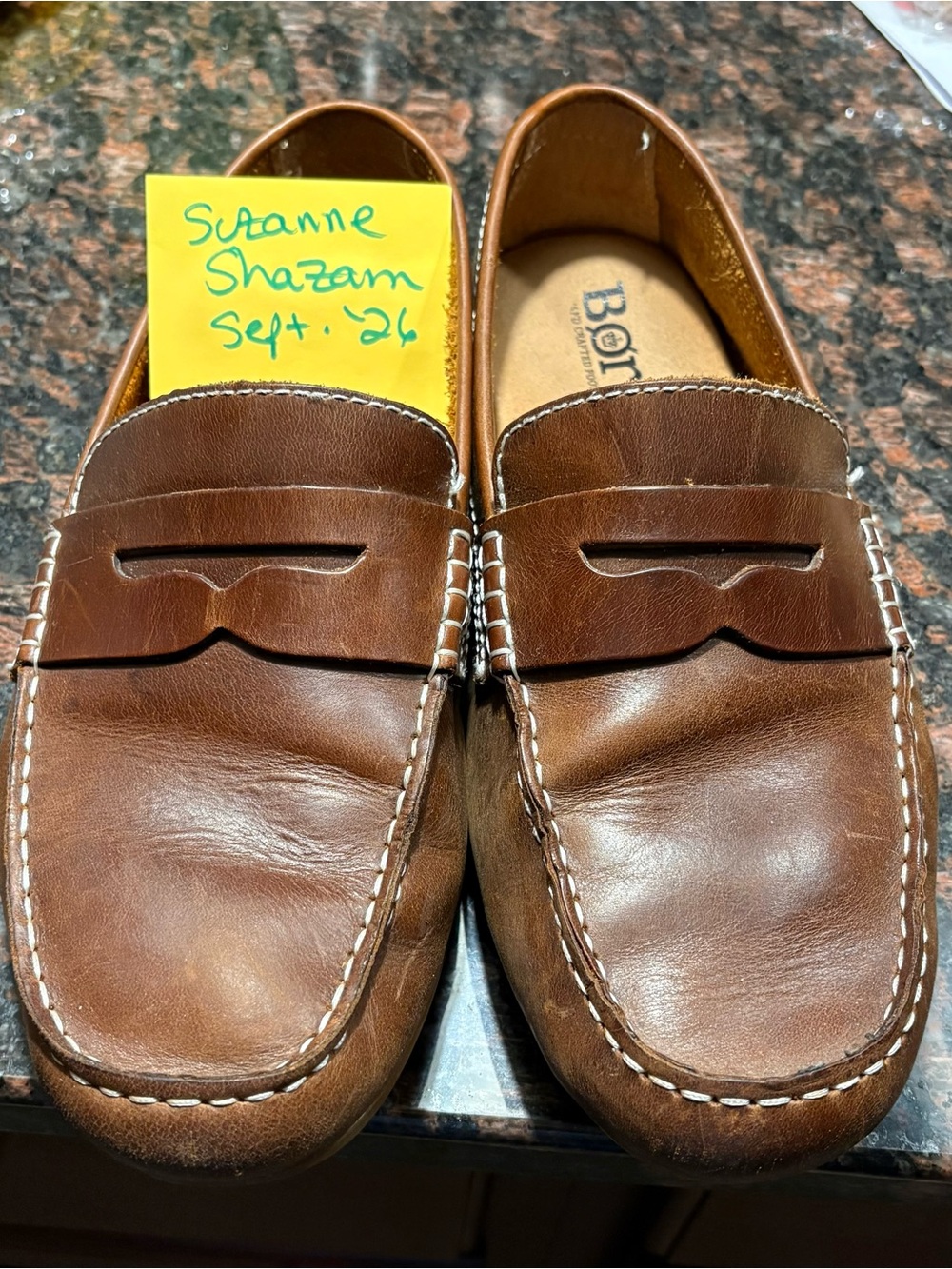 Born Men’s Chestnut Brown Leather Penny Loafers